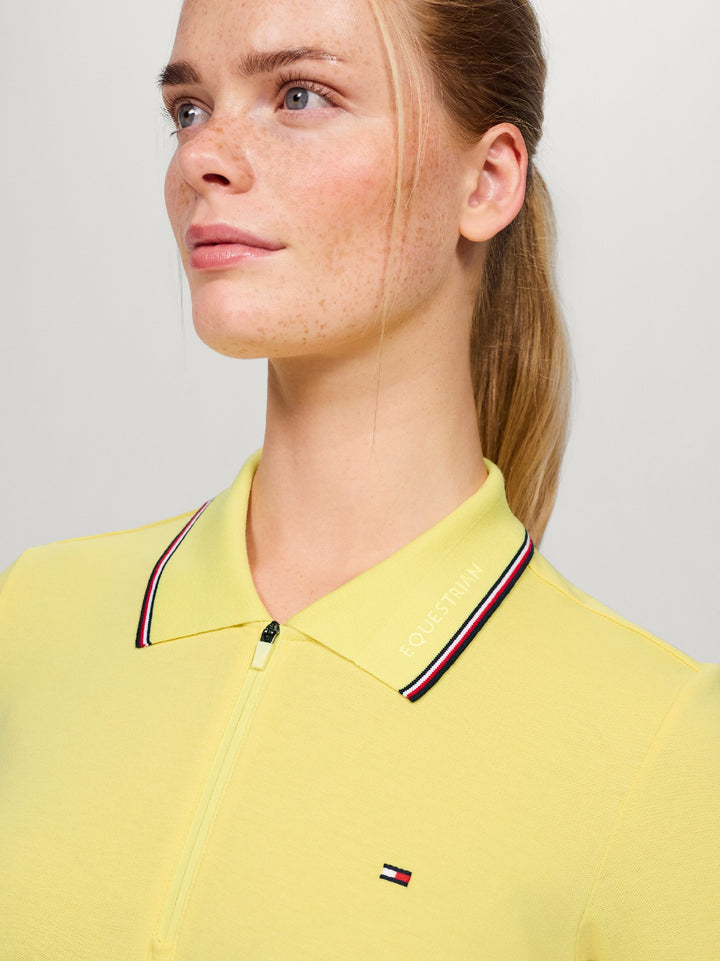 Polo Top Tommy Hilfiger Camden 1/4 Zip Short Sleeve Citronella [:small]