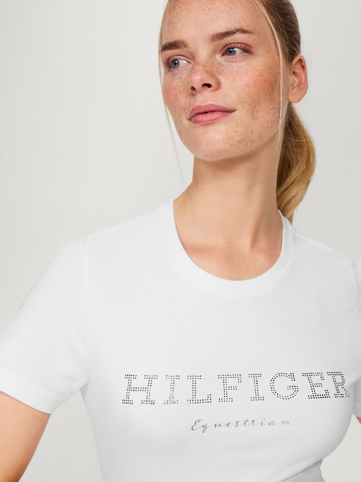 Tee Shirt Tommy Hilfiger  Belmont Rhinestone Optic White Ladies [:small]