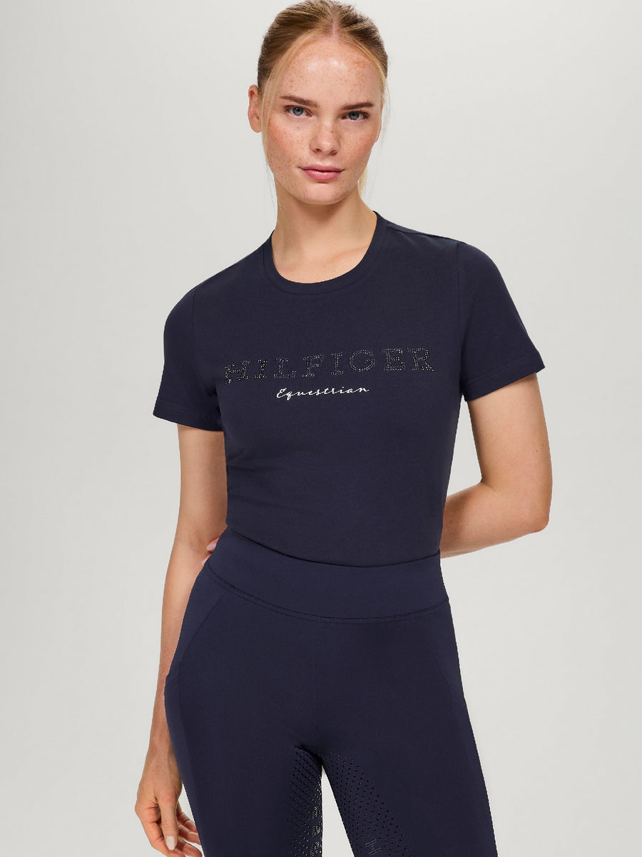 Tee Shirt Tommy Hilfiger  Belmont Rhinestone Desert Sky Ladies [:extra Small]