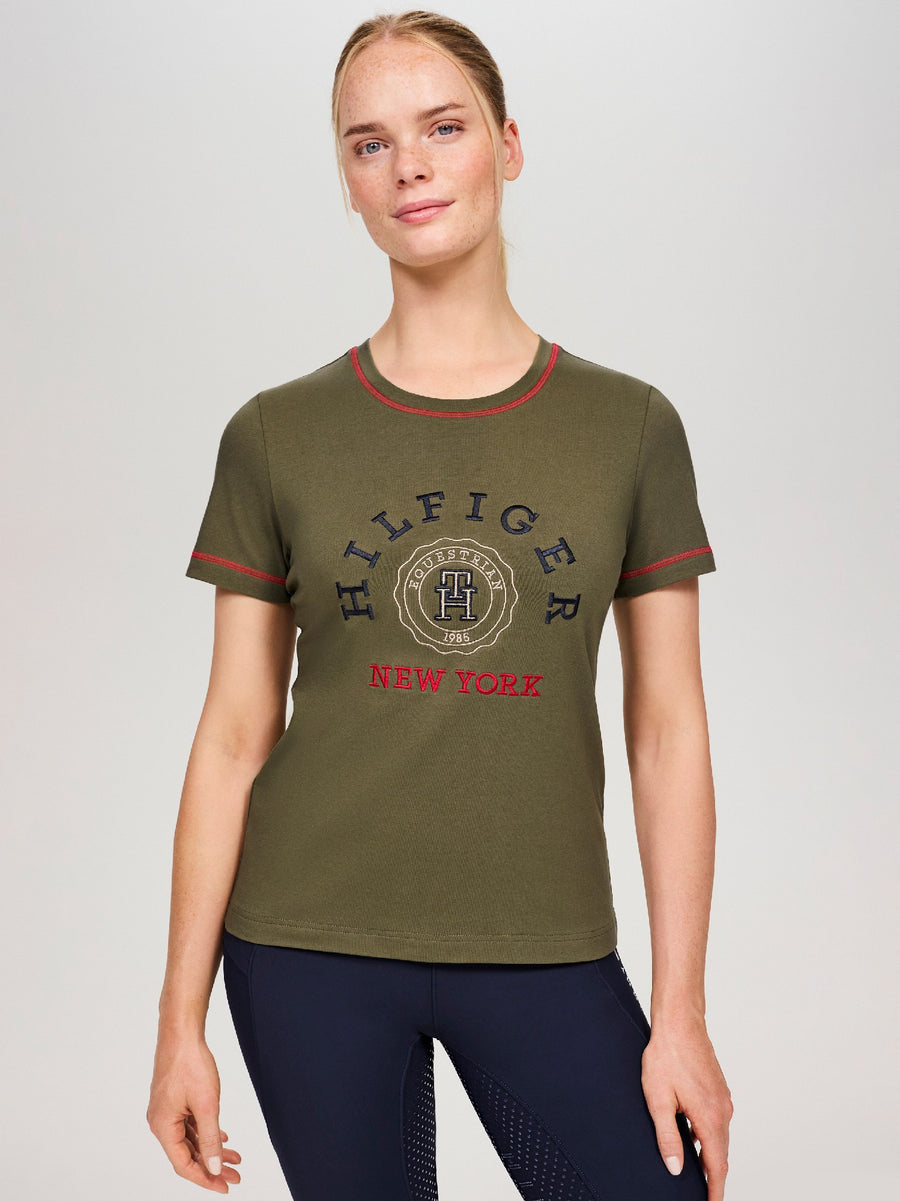 Tee Shirt Tommy Hilfiger Newport Graphic Utility Olive Ladies [:extra Small]