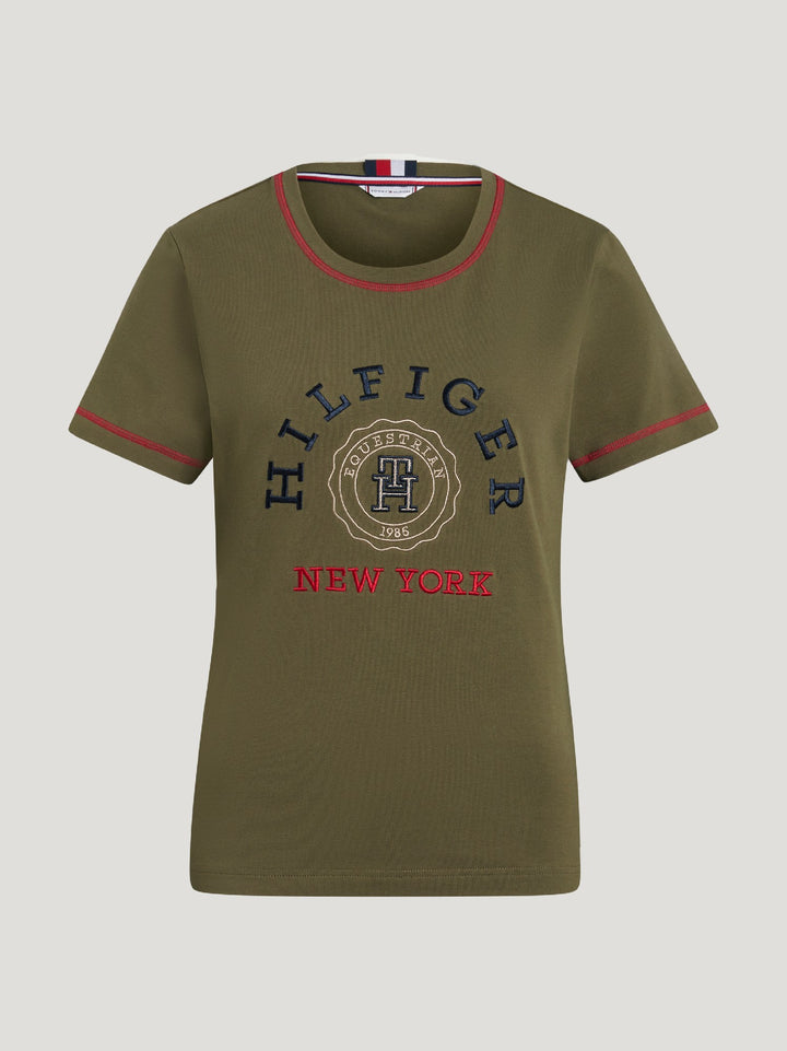 Tee Shirt Tommy Hilfiger Newport Graphic Utility Olive Ladies [:extra Small]