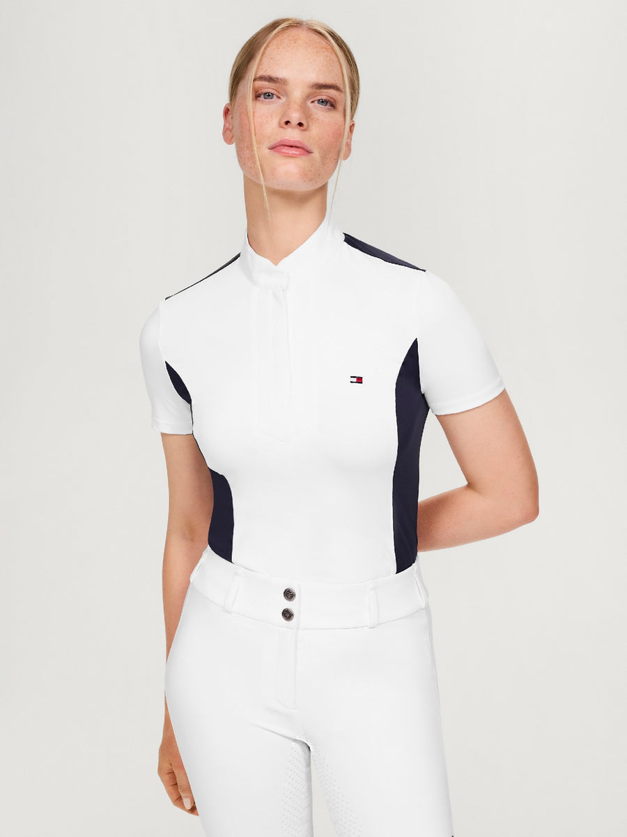 Shirt Show Tommy Hilfiger Avon Ss Optic White With Trim  Ladies [:small]