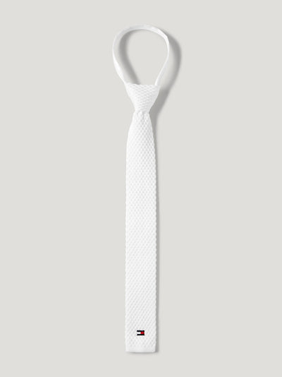 Tie Tommy Hilfiger Adam Knit With Zip Optic White Mens 