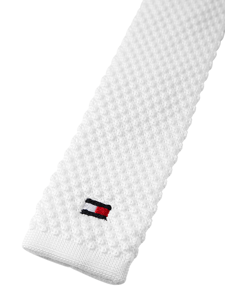 Tie Tommy Hilfiger Adam Knit With Zip Optic White Mens 
