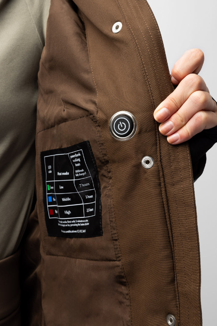 Jacket Hz Jadine Heated Winter Waterproof Espresso Brown W25 Ladies [:10]