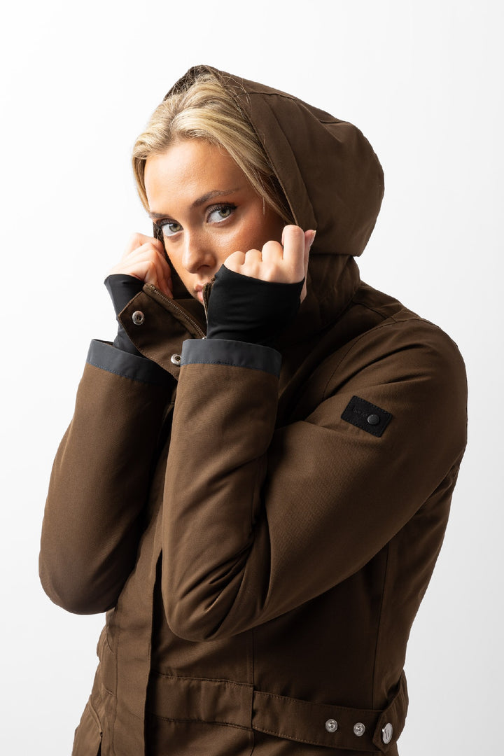 Jacket Hz Jadine Heated Winter Waterproof Espresso Brown W25 Ladies [:10]