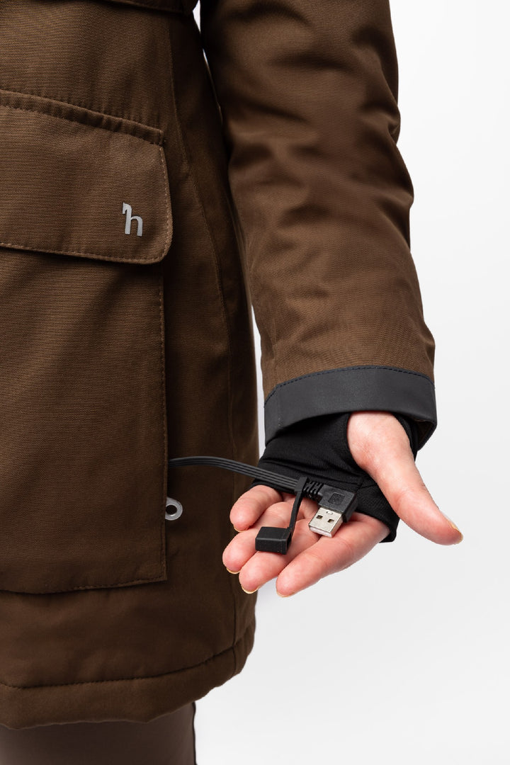 Jacket Hz Jadine Heated Winter Waterproof Espresso Brown W25 Ladies [:10]