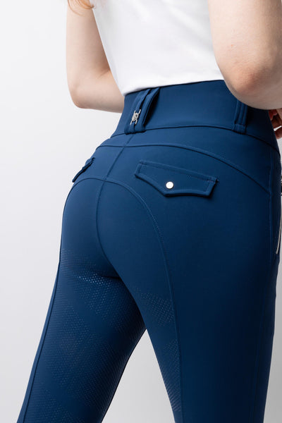 Breeches B Vertigo Enya Full Grip Thermal W25 Titan Navy Ladies [:8]