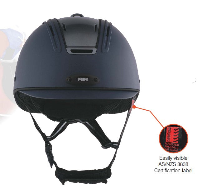 Helmet Aussie Eventer With Cone Black [:medium]
