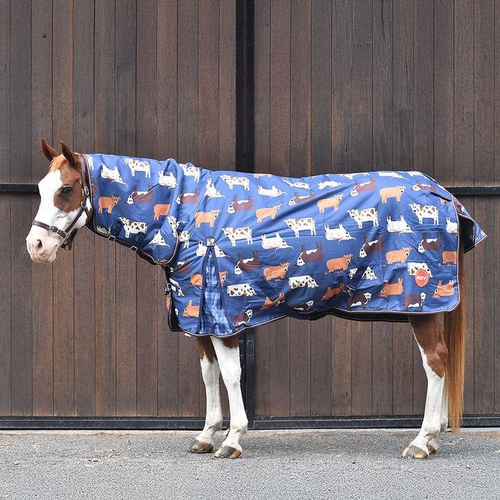 Kozy Cow Print Combo 1200d 200gm Fill Navy [:6'0"]