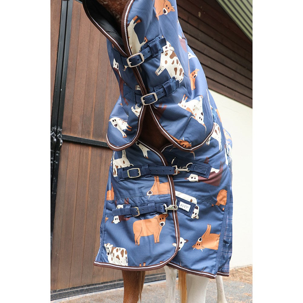 Kozy Cow Print Combo 1200d 200gm Fill Navy [:6'0"]