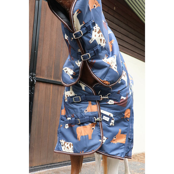 Kozy Cow Print Combo 1200d 200gm Fill Navy [:6'0"]