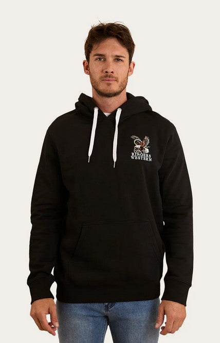 Hoodie Ringers Eyrie Pullover Black Mens [:large]