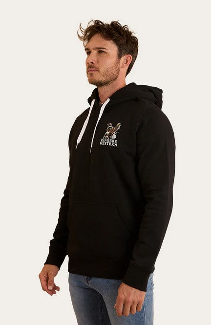 Hoodie Ringers Eyrie Pullover Black Mens [:large]