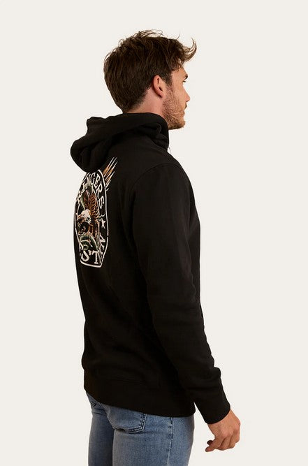 Hoodie Ringers Eyrie Pullover Black Mens [:large]