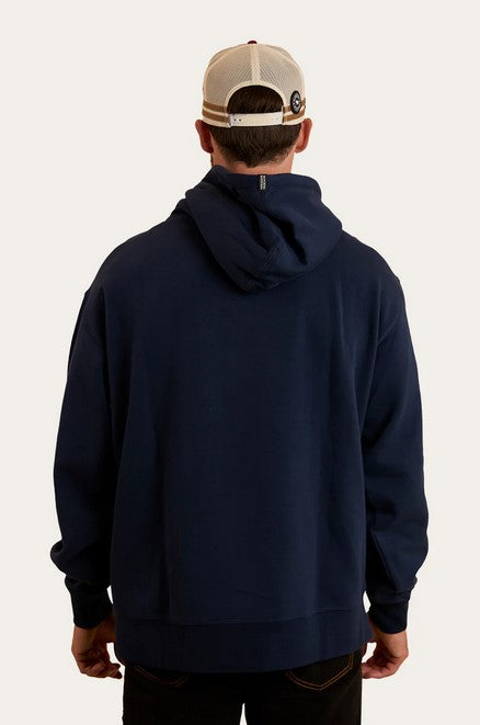 Hoodie Ringers Daylesford  Fleece Navy/white Mens [:medium]