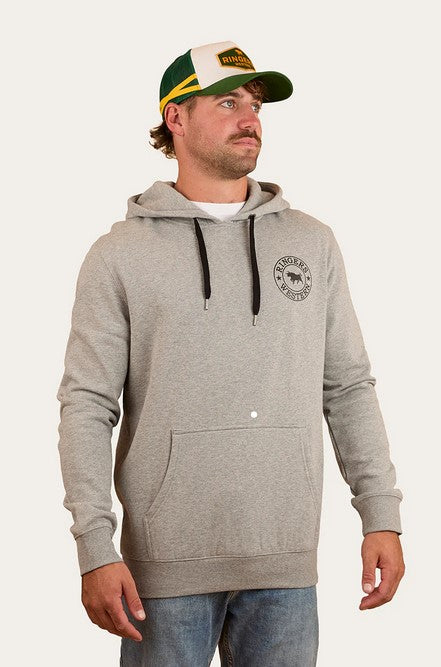 Hoodie Ringers Signature Bull Pullover Grey Marle/black Mens [:medium]