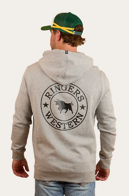 Hoodie Ringers Signature Bull Pullover Grey Marle/black Mens [:medium]