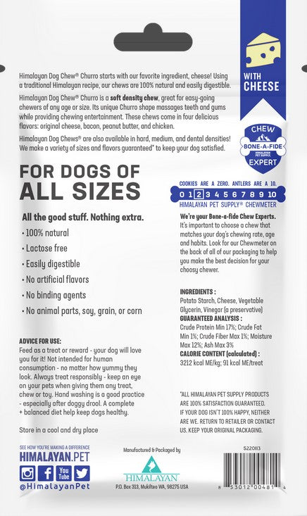 Himalayan Dog Chews Churro Cheese 4pk