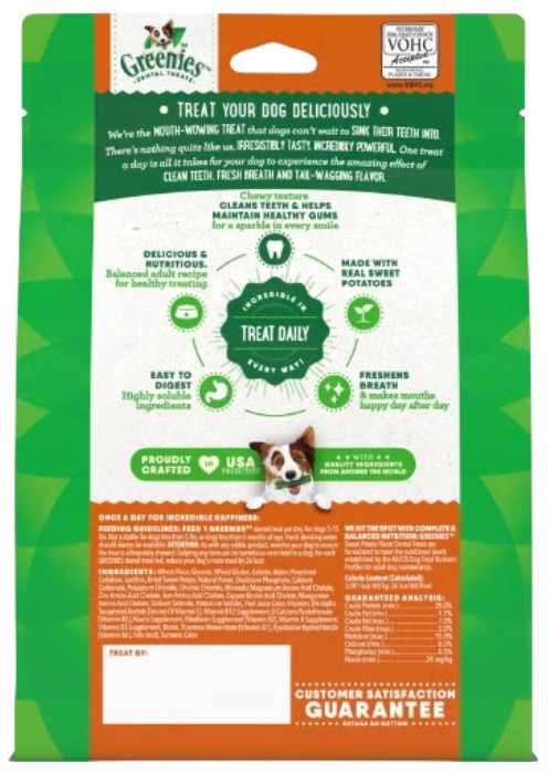 Greenies Dog Sweet Potato Teenie 340gm