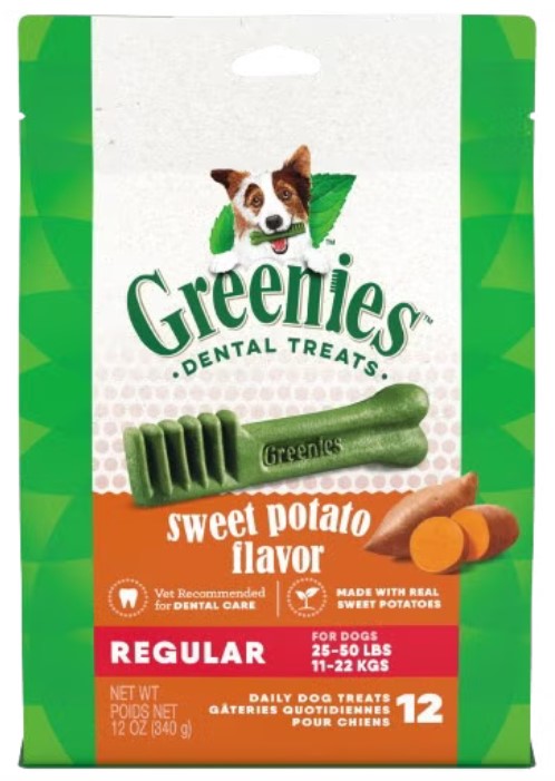 Greenies Dog Sweet Potato Regular 340gm