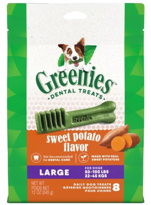 Greenies Dog Sweet Potato Large 340gm