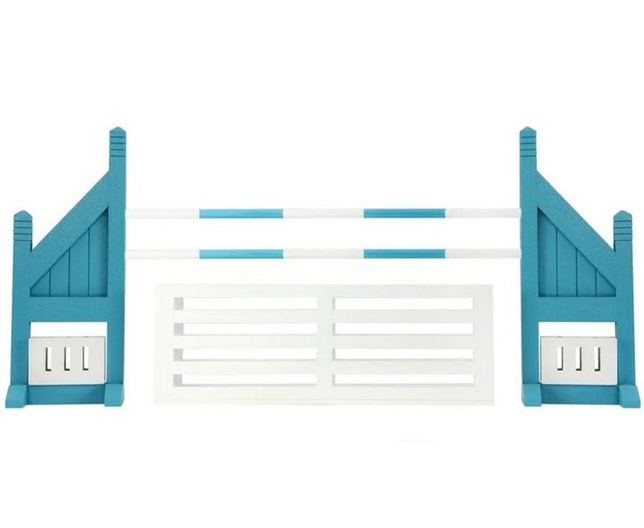 Breyer Traditional Brush Box Jump Turquoise And White