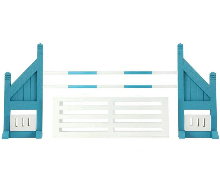 Breyer Traditional Brush Box Jump Turquoise And White
