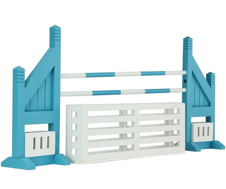 Breyer Traditional Brush Box Jump Turquoise And White
