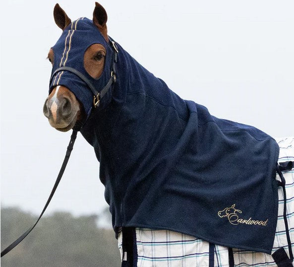 Polar Fleece Hood Earlwood Navy & Gold [:pony]