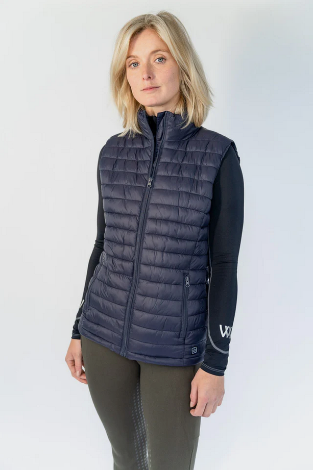 Vest Woof Wear Heated Quilted Navy [:large]