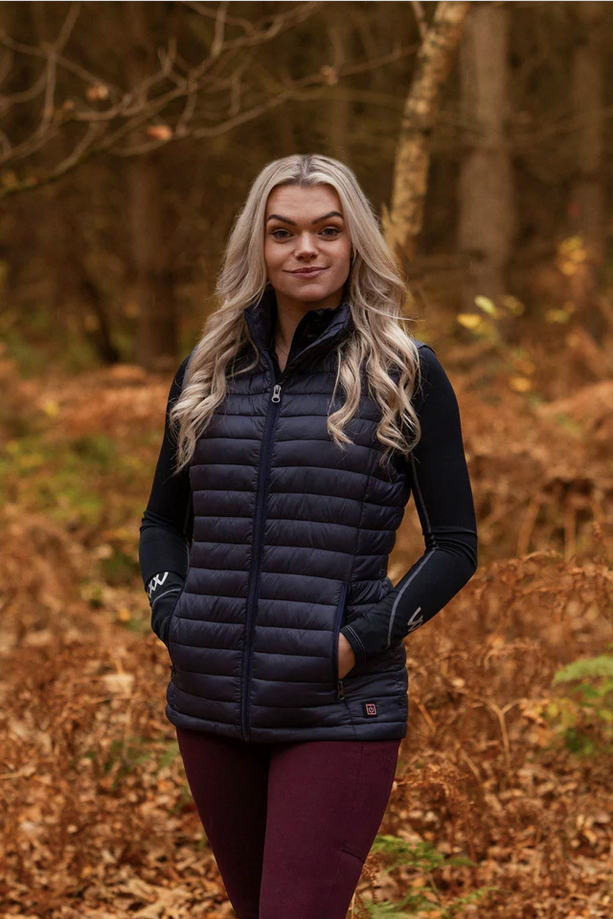 Vest Woof Wear Heated Quilted Navy [:large]