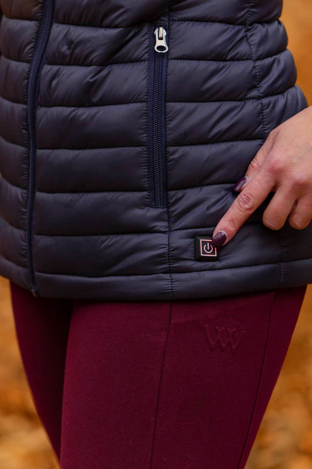 Vest Woof Wear Heated Quilted Navy [:large]