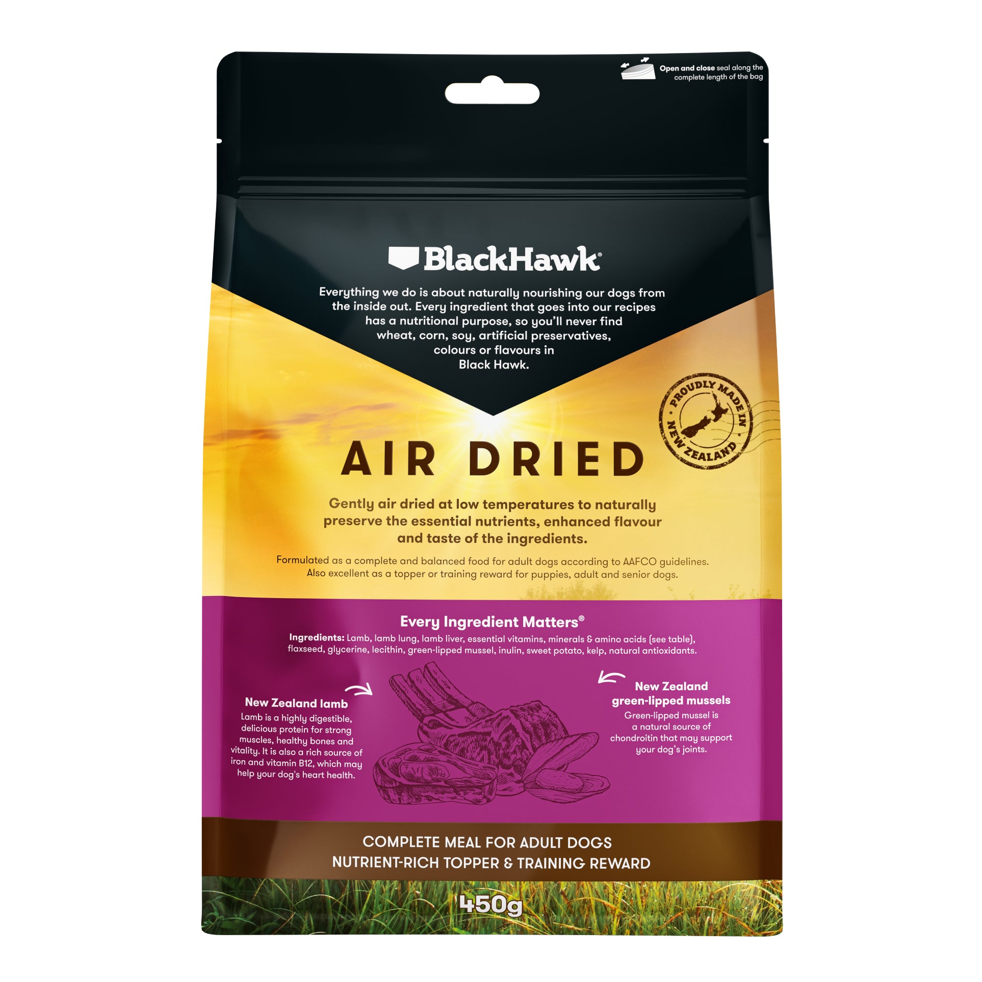 Blackhawk Dog Air Dried Lamb 2kg