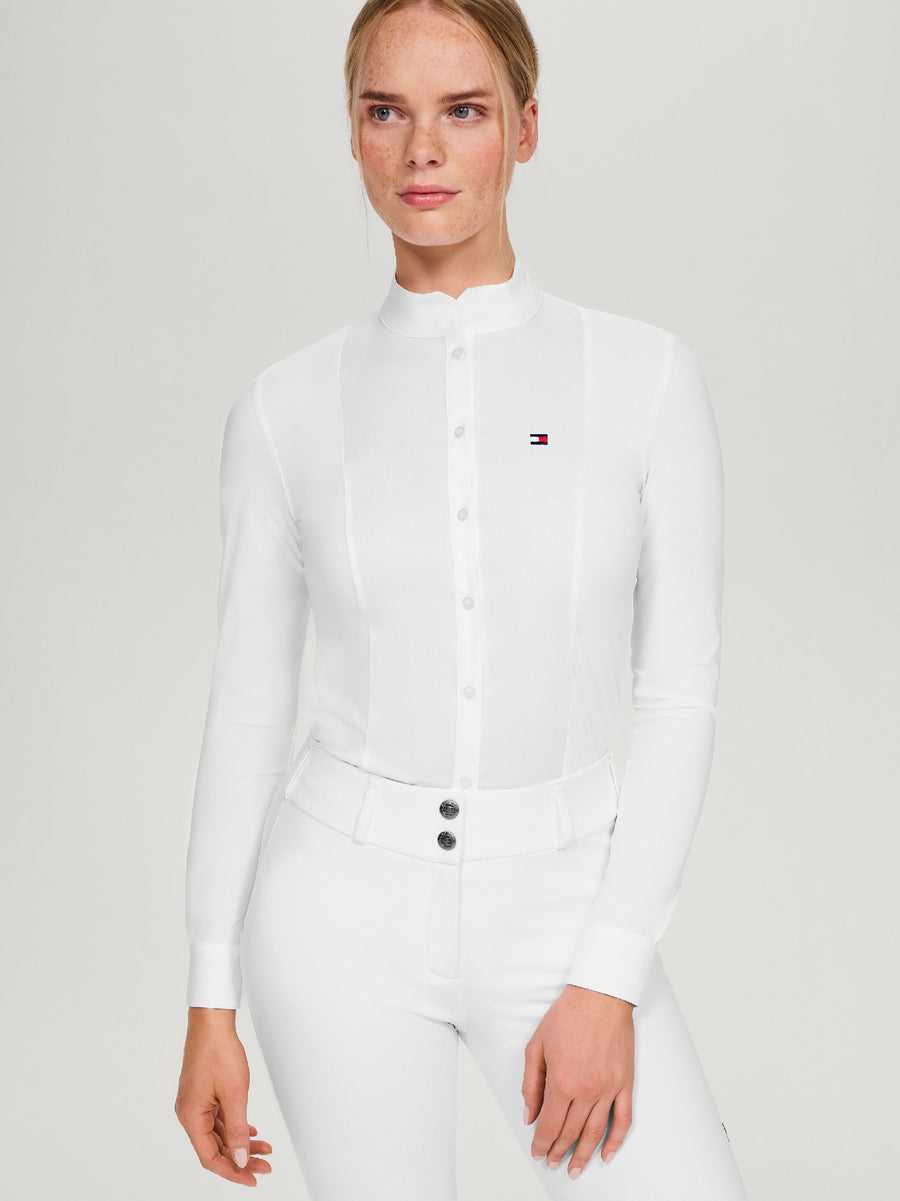 Shirt Show Tommy Hilfiger New Jersey Ls Optic White Ladies [:large]