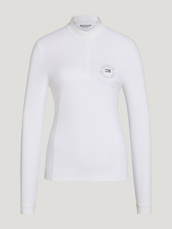 Shirt Show Tommy Hilfiger Taylor Rhinestone Ls Optic White Ladies [:large]