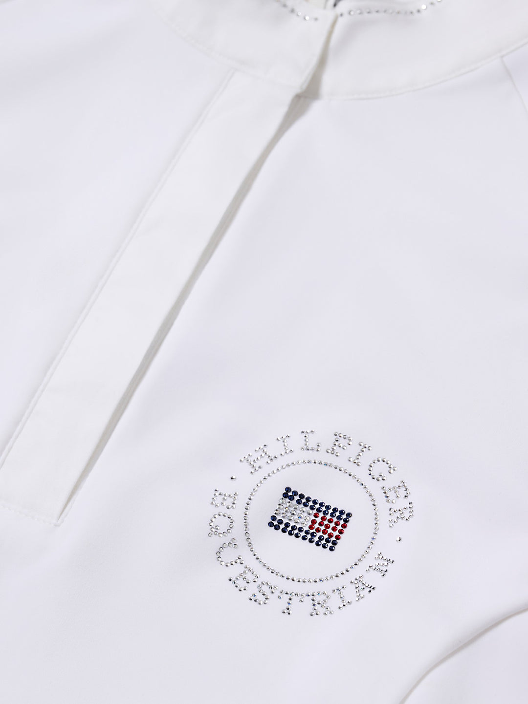 Shirt Show Tommy Hilfiger Taylor Rhinestone Ls Optic White Ladies [:large]