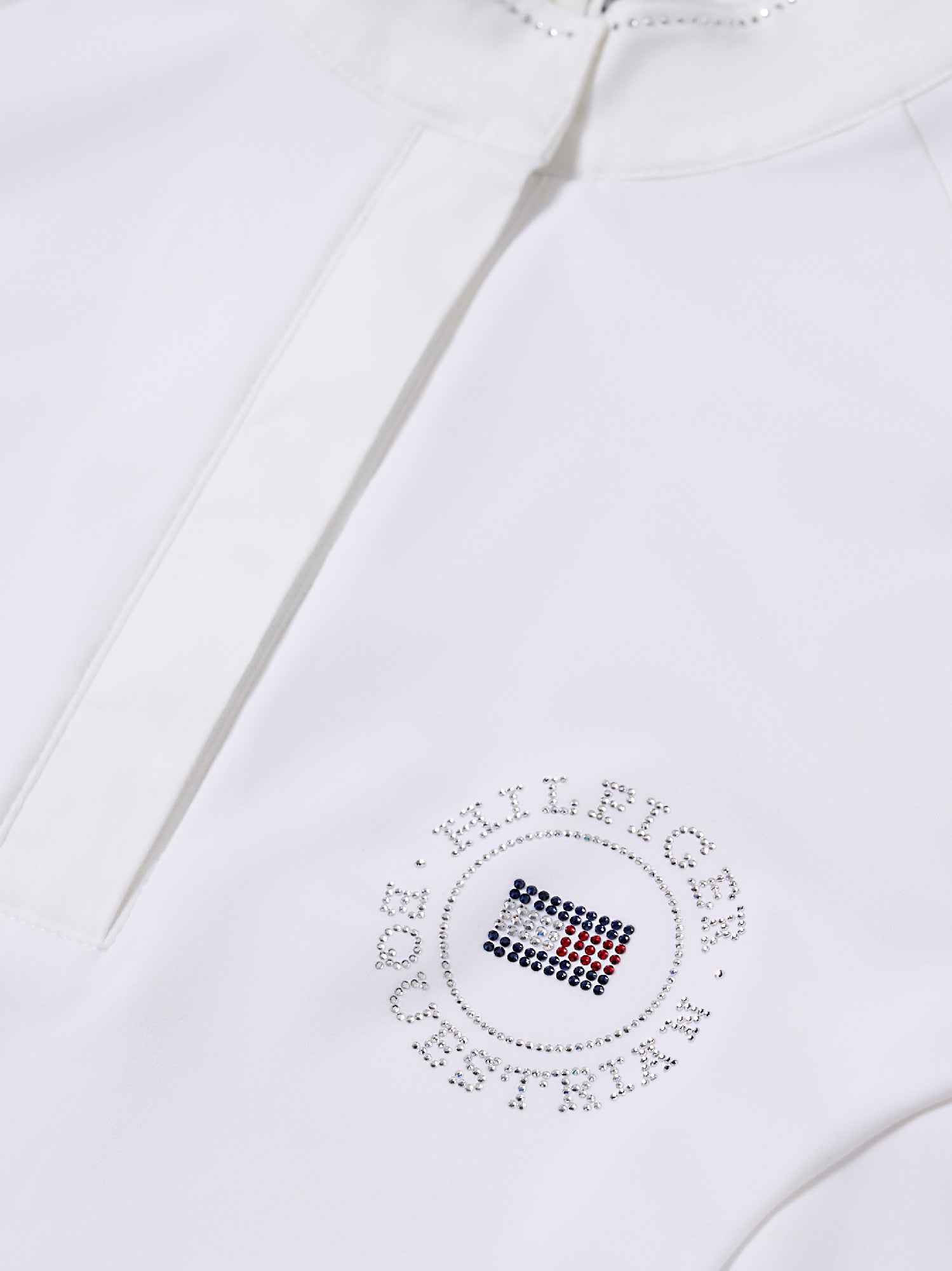Shirt Show Tommy Hilfiger Taylor Rhinestone Ls Optic White Ladies [:large]
