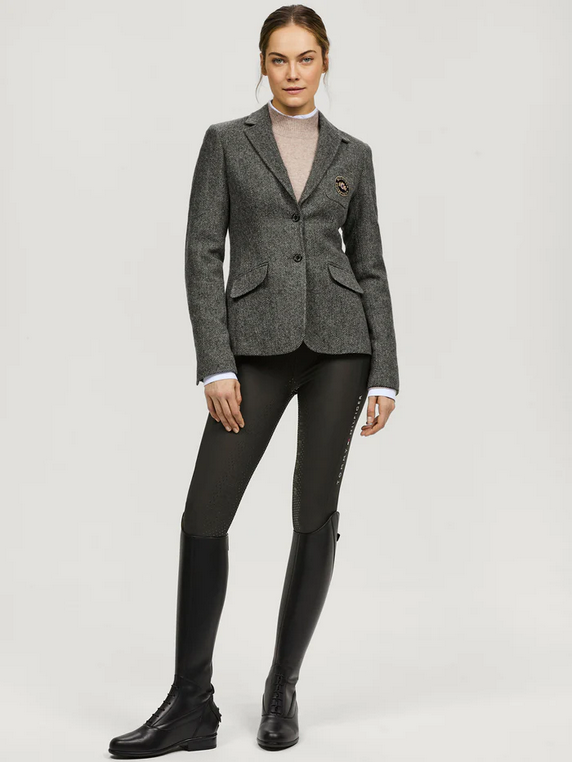 Riding Jacket Tommy Hilfiger Albany Tweed Grey Melange Ladies [:large]