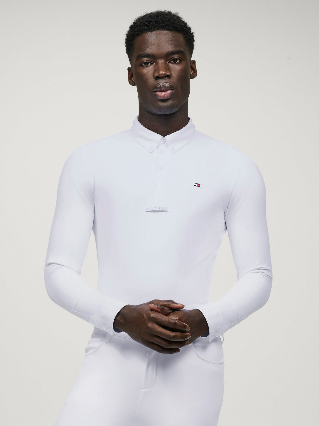 Shirt Riding Tommy Hilfiger Eaton Optic White Mens [:large]
