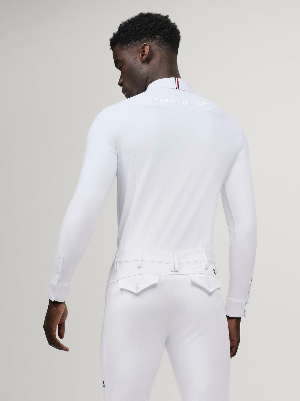 Shirt Riding Tommy Hilfiger Eaton Optic White Mens [:large]