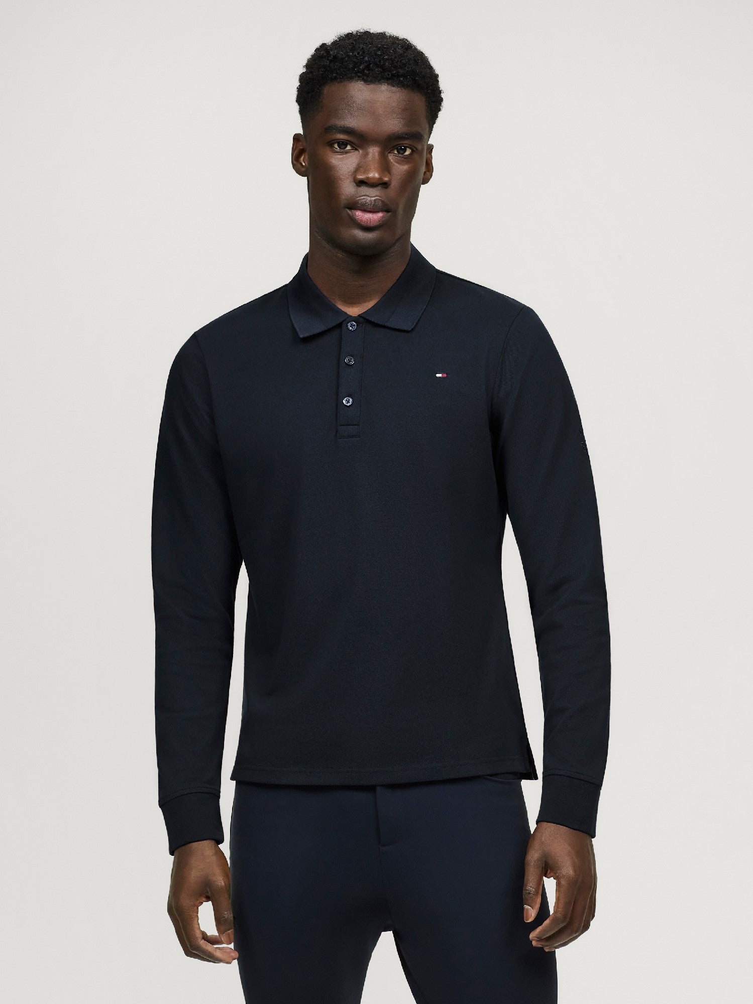 Polo Top Tommy Hilfiger Erwin Long Sleeve Desert Sky Mens [:large]