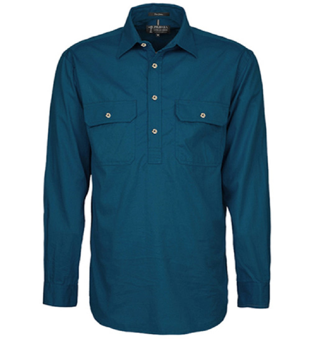 Shirt Pilbara Closed Front Long Sleeve Diesel Mens [:small]