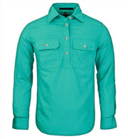 Shirt Pilbara Closed Front Long Sleeve Jade Ladies [:8]