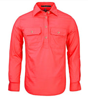 Shirt Pilbara Closed Front Long Sleeve Watermelon Ladies [:8]