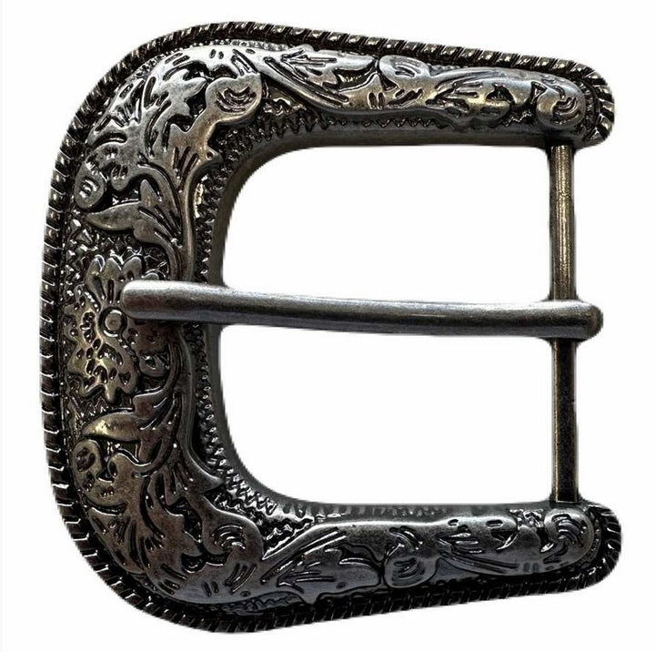 Belt Pilbara Western Dress Buckle Tooled Leather Dark Brown [:82cm]