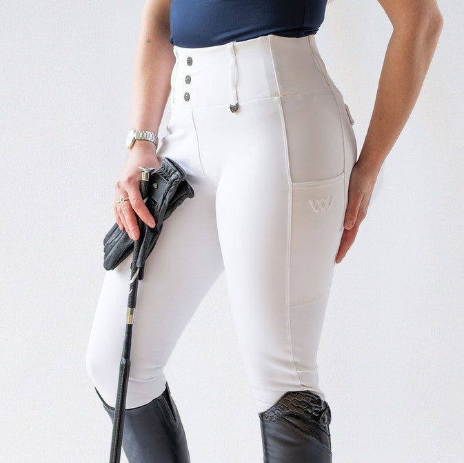 Tights Woof Wear Competition Riding Teflon White Ladies [:06]