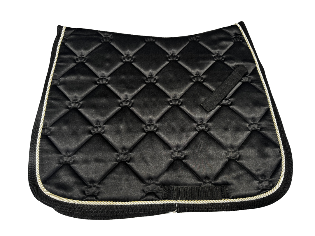 Saddlecloth Dressage Satin Black [:full]