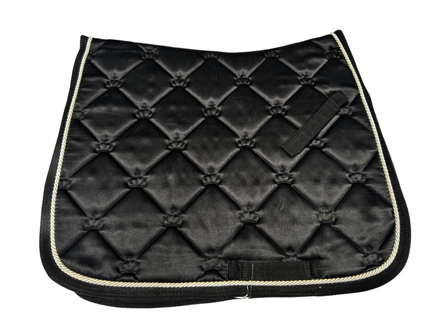 Saddlecloth Dressage Satin Black [:full]