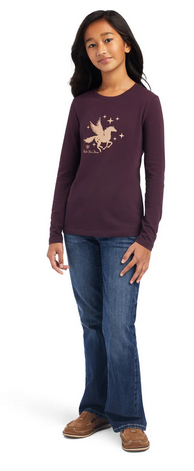Tee Shirt Ariat Dream Mulberry Ls Girls [:l]